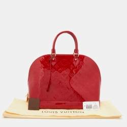 Pre Owned Louis Vuitton Pomme D’amour Monogram Vernis Alma MM Bag