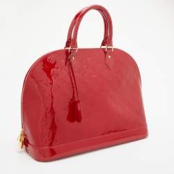 Pre Owned Louis Vuitton Pomme D’amour Monogram Vernis Alma MM Bag