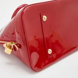 Pre Owned Louis Vuitton Pomme D’amour Monogram Vernis Alma MM Bag