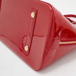 Pre Owned Louis Vuitton Pomme D’amour Monogram Vernis Alma MM Bag