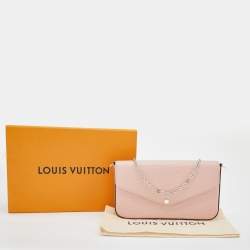 Pre Owned Louis Vuitton Rose Ballerine Epi Leather Pochette Felicie Bag