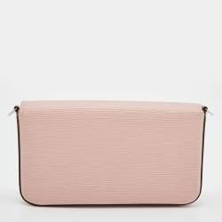 Pre Owned Louis Vuitton Rose Ballerine Epi Leather Pochette Felicie Bag