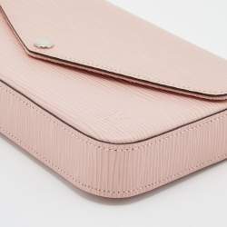 Pre Owned Louis Vuitton Rose Ballerine Epi Leather Pochette Felicie Bag