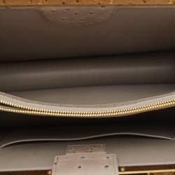 Pre Owned Louis Vuitton Taupe Ostrich Deesse PM Bag