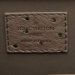 Pre Owned Louis Vuitton Taupe Ostrich Deesse PM Bag