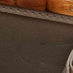 Pre Owned Louis Vuitton Taupe Ostrich Deesse PM Bag