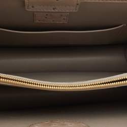 Pre Owned Louis Vuitton Taupe Ostrich Deesse PM Bag