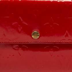 Louis Vuitton Red Monogram Vernis Sarah Wallet