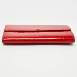 Louis Vuitton Red Monogram Vernis Sarah Wallet