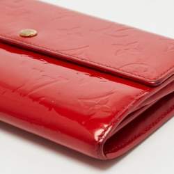 Louis Vuitton Red Monogram Vernis Sarah Wallet