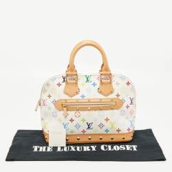 Pre Owned Louis Vuitton White/Multicolor Monogram Canvas Alma PM Bag