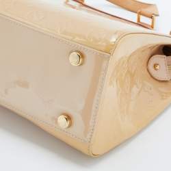 Pre Owned Louis Vuitton Rose Florentine Monogram Vernis Brea GM Bag