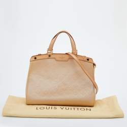 Pre Owned Louis Vuitton Rose Florentine Monogram Vernis Brea GM Bag