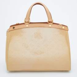 Pre Owned Louis Vuitton Rose Florentine Monogram Vernis Brea GM Bag