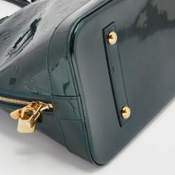 Pre Owned Louis Vuitton Vert Bronze Monogram Vernis Alma GM Bag