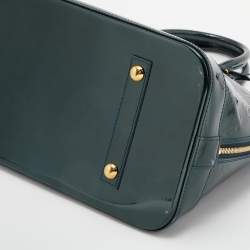 Pre Owned Louis Vuitton Vert Bronze Monogram Vernis Alma GM Bag