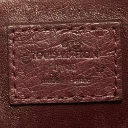 Pre Owned Louis Vuitton Burgundy Ostrich Alma BB Bag