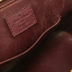 Pre Owned Louis Vuitton Burgundy Ostrich Alma BB Bag