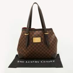 Pre Owned Louis Vuitton Damier Ebene Canvas Hampstead GM Bag