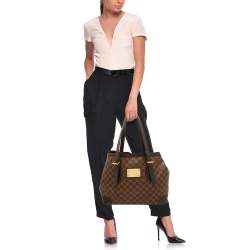 Pre Owned Louis Vuitton Damier Ebene Canvas Hampstead GM Bag