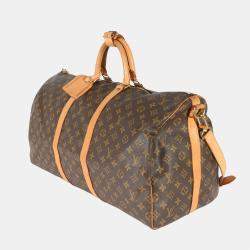 Louis Vuitton, Bags, Louis Vuitton Keepall Bandoulire 5 Brown Luggage  Weekend Duffle Gym Bag Authe