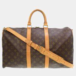 Pre Owned Louis Vuitton Monogram Keepall Bandouliere 45 Boston Bag