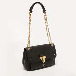 Pre Owned Louis Vuitton Noir Monogram Empreinte Leather Vavin PM Bag