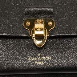 Pre Owned Louis Vuitton Noir Monogram Empreinte Leather Vavin PM Bag