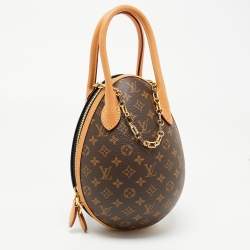Pre Owned Louis Vuitton Black Monogram Canvas and Leather LV Egg Bag