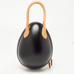 Pre Owned Louis Vuitton Black Monogram Canvas and Leather LV Egg Bag