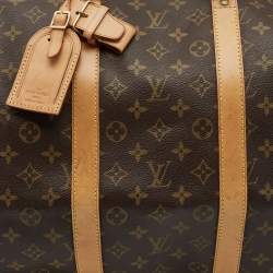 Pre Owned Louis Vuitton Monogram Canvas Keepall Bandouliere 55 Bag