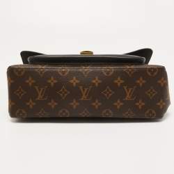 Pre Owned Louis Vuitton Black Monogram Canvas and Leather Marignan Bag