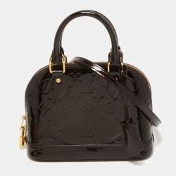 Pre Owned Louis Vuitton Amarante Monogram Vernis Alma BB Bag