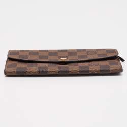Louis Vuitton Damier Ebene Canvas Emilie Wallet