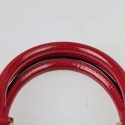 Pre Owned Louis Vuitton Red Monogram Vernis Leather Alma Top Handle Bag