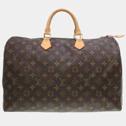 Pre Owned Louis Vuitton Brown Monogram Canvas Speedy 40 Top Handle Bag