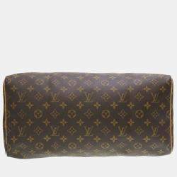 Pre Owned Louis Vuitton Brown Monogram Canvas Speedy 40 Top Handle Bag