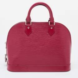 Pre Owned Louis Vuitton Fuchsia Epi Leather Alma PM Bag