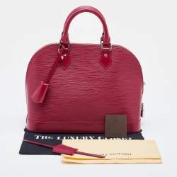 Pre Owned Louis Vuitton Fuchsia Epi Leather Alma PM Bag