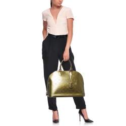 Louis Vuitton Green Monogram Vernis Alma GM Bag