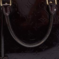 Pre Owned Louis Vuitton Amarante Monogram Vernis Alma GM Bag