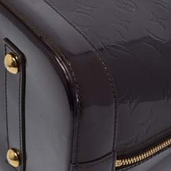 Pre Owned Louis Vuitton Amarante Monogram Vernis Alma GM Bag