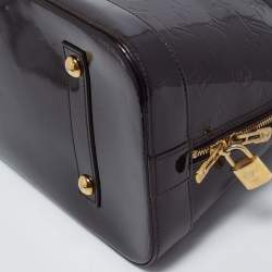 Pre Owned Louis Vuitton Amarante Monogram Vernis Alma GM Bag