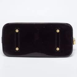 Pre Owned Louis Vuitton Amarante Monogram Vernis Alma GM Bag