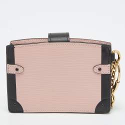Louis Vuitton Rose Ballerine/Black Epi Leather Trunk Multicartes Wallet