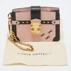 Louis Vuitton Rose Ballerine/Black Epi Leather Trunk Multicartes Wallet