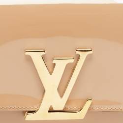Pre Owned Louis Vuitton Beige Vernis Louise Clutch