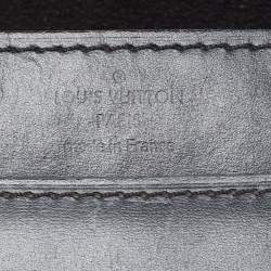Pre Owned Louis Vuitton Black Leather Louise Chain Clutch