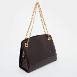 Pre Owned Louis Vuitton Amarante Monogram Vernis Virginia MM Bag              