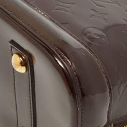 Pre Owned Louis Vuitton Amarante Monogram Vernis  Alma PM Bag